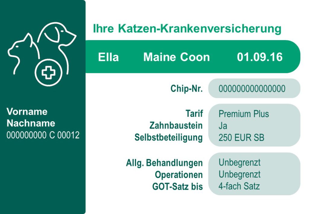 katzenkrankenversicherung service card